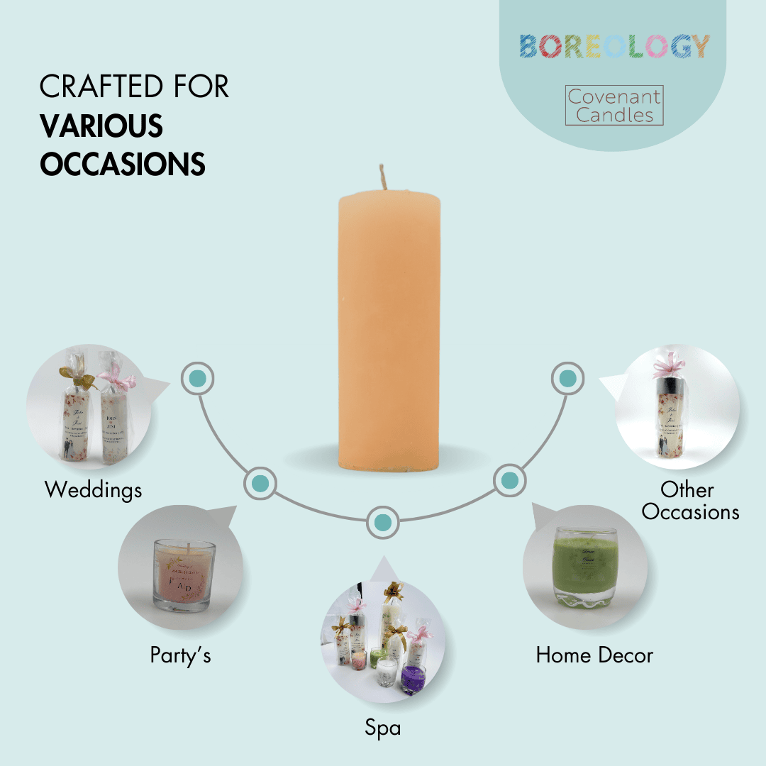 Wild Fire Hand-Poured Pillar Candle For Men – Eco-Friendly Vegan, 15+ Hour Burn
